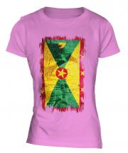 Grenada Grunge Flag Ladies T-Shirt