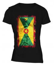 Grenada Grunge Flag Ladies T-Shirt