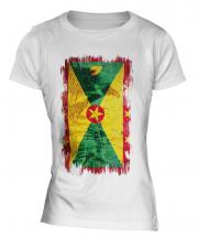 Grenada Grunge Flag Ladies T-Shirt