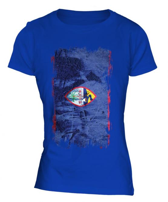 Guam Grunge Flag Ladies T-Shirt
