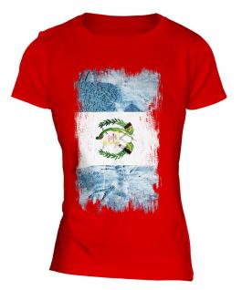 Guatemala Grunge Flag Ladies T-Shirt