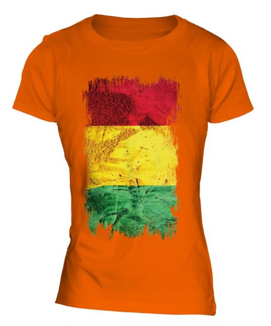 Guinea Grunge Flag Ladies T-Shirt