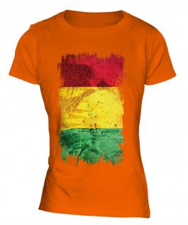 Guinea Grunge Flag Ladies T-Shirt