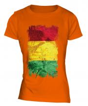 Guinea Grunge Flag Ladies T-Shirt