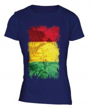 Guinea Grunge Flag Ladies T-Shirt