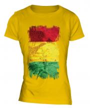 Guinea Grunge Flag Ladies T-Shirt