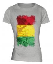 Guinea Grunge Flag Ladies T-Shirt