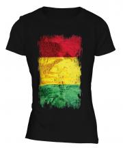 Guinea Grunge Flag Ladies T-Shirt