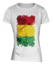 Guinea Grunge Flag Ladies T-Shirt