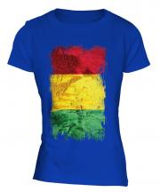 Guinea Grunge Flag Ladies T-Shirt