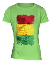 Guinea Grunge Flag Ladies T-Shirt