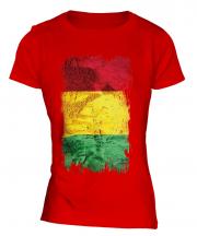 Guinea Grunge Flag Ladies T-Shirt