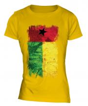 Guinea Bissau Grunge Flag Ladies T-Shirt
