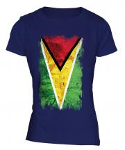 Guyana Grunge Flag Ladies T-Shirt