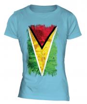 Guyana Grunge Flag Ladies T-Shirt