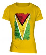Guyana Grunge Flag Ladies T-Shirt