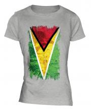 Guyana Grunge Flag Ladies T-Shirt