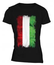 Hungary Grunge Flag Ladies T-Shirt