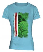 Ichkeria Grunge Flag Ladies T-Shirt