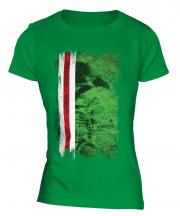 Ichkeria Grunge Flag Ladies T-Shirt