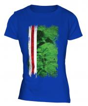Ichkeria Grunge Flag Ladies T-Shirt