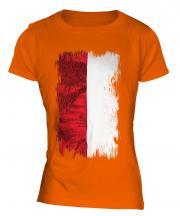 Indonesia Grunge Flag Ladies T-Shirt