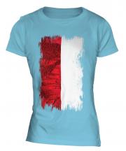 Indonesia Grunge Flag Ladies T-Shirt