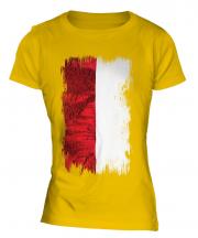 Indonesia Grunge Flag Ladies T-Shirt