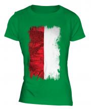 Indonesia Grunge Flag Ladies T-Shirt