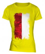 Indonesia Grunge Flag Ladies T-Shirt