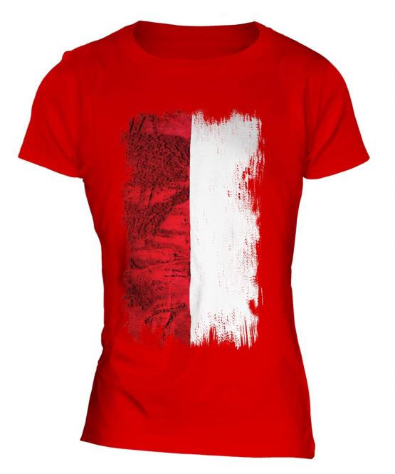 Indonesia Grunge Flag Ladies T-Shirt