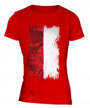 Indonesia Grunge Flag Ladies T-Shirt