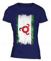 Ingushetia Grunge Flag Ladies T-Shirt