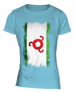 Ingushetia Grunge Flag Ladies T-Shirt