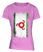 Ingushetia Grunge Flag Ladies T-Shirt