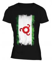 Ingushetia Grunge Flag Ladies T-Shirt