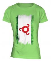 Ingushetia Grunge Flag Ladies T-Shirt