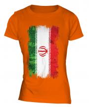 Iran Grunge Flag Ladies T-Shirt