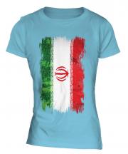 Iran Grunge Flag Ladies T-Shirt