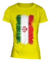 Iran Grunge Flag Ladies T-Shirt