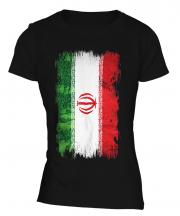 Iran Grunge Flag Ladies T-Shirt