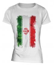 Iran Grunge Flag Ladies T-Shirt