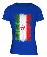Iran Grunge Flag Ladies T-Shirt