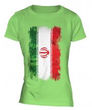 Iran Grunge Flag Ladies T-Shirt
