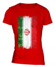 Iran Grunge Flag Ladies T-Shirt