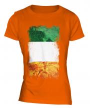 Ireland Grunge Flag Ladies T-Shirt