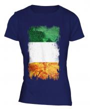 Ireland Grunge Flag Ladies T-Shirt