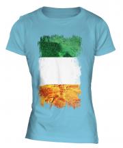 Ireland Grunge Flag Ladies T-Shirt