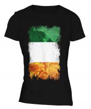 Ireland Grunge Flag Ladies T-Shirt