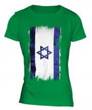 Israel Grunge Flag Ladies T-Shirt